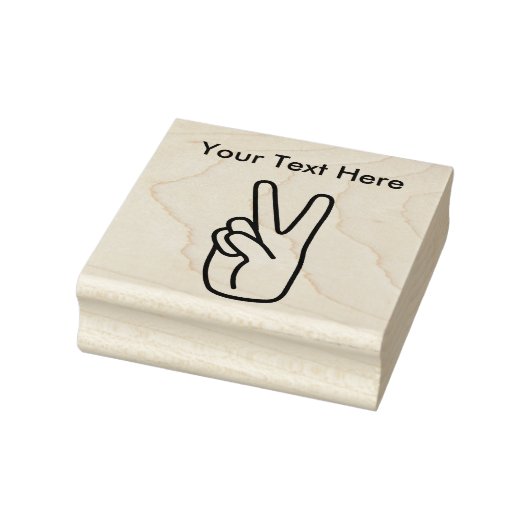 Peace Hand Sign Rubber Stamp ラバースタンプ (スタンプ)