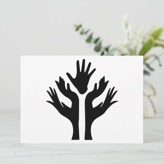 PEACE HANDS UNITYアイコンやる気を起こさせるのロゴシンボル (スタンド正面)