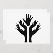 PEACE HANDS UNITYアイコンやる気を起こさせるのロゴシンボル (正面/裏面)