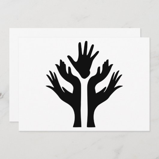 PEACE HANDS UNITYアイコンやる気を起こさせるのロゴシンボル (正面/裏面)