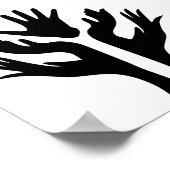 PEACE HANDS UNITYアイコンやる気を起こさせるのロゴシンボル ポスター (角)