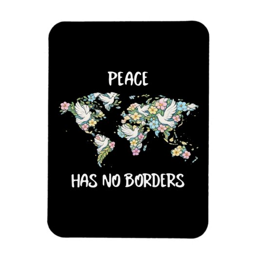 Peace Has No Borders マグネット (縦)