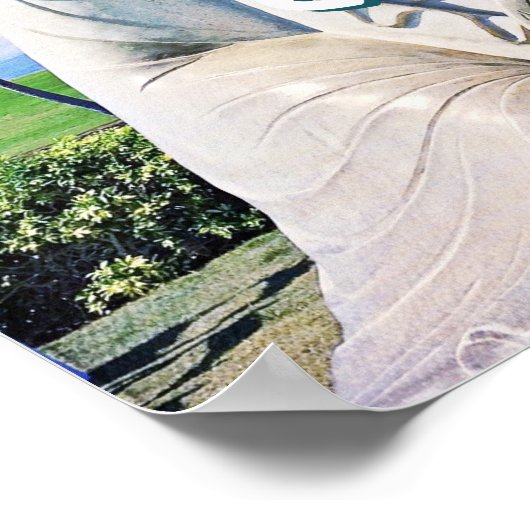 Peace Hawaiiブッダ写真エクセアル引用文スクリプト ポスター (角)