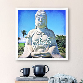 Peace Hawaiiブッダ写真エクセアル引用文スクリプト ポスター