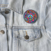 "Peace Hearts and Flower" Button 缶バッジ (インサイチュ)