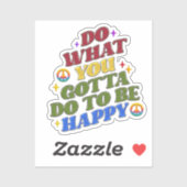 Peace Hippie Happy Encouragement Positivity  シール (シート)