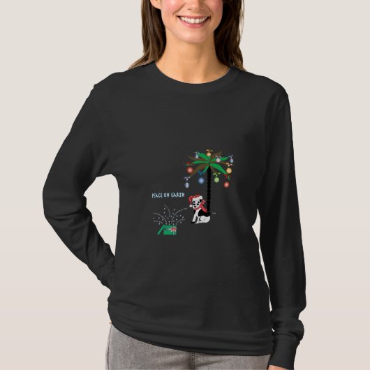 Peace Holiday Greeting, Palm モダン, Tシャツ (正面)