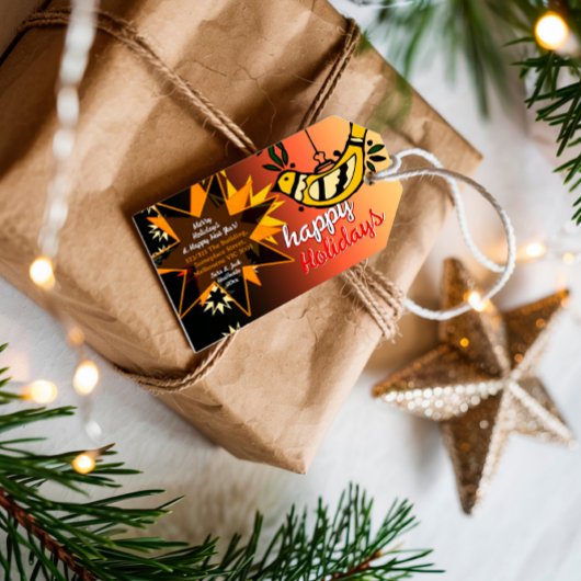 Peace Holidays Stars Greetings ギフトタグ