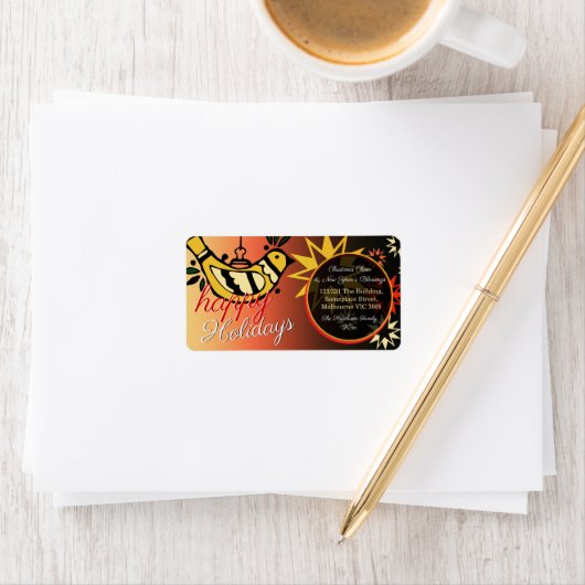 Peace Holidays Stars Greetings ラベル (インサイチュ)