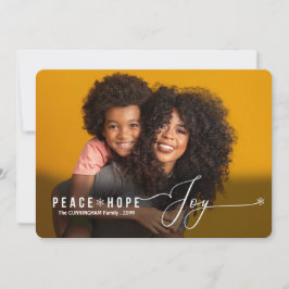 Peace Hope Joyクリスマスフォト シーズンカード