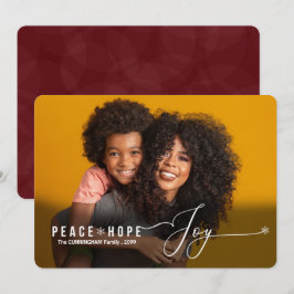 Peace Hope Joyクリスマスフォト シーズンカード