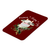 Peace Hope Joy Masked Cow マグネット (左側)