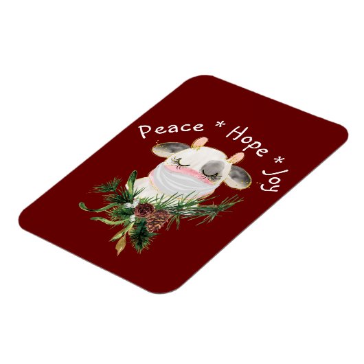 Peace Hope Joy Masked Cow マグネット (左側)
