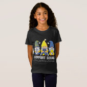 Peace hope love格言はダウン症候群対応をサポート tシャツ (正面フル)