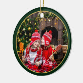 Peace Hope Love、クリスマスパーソナライズされた写真 セラミックオーナメント (左)