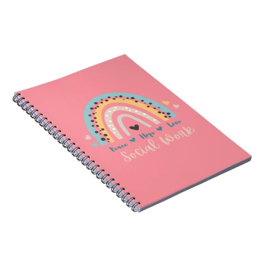 Peace Hope Love Social Work Notebook ノートブック (右側)