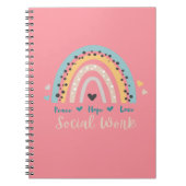 Peace Hope Love Social Work Notebook ノートブック (正面)
