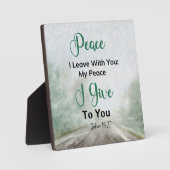 Peace I 与え You John 14.27 フォトプラーク (正面)