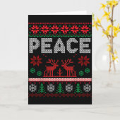 Peace I Come In Peace Couple Matching Ugly Christm カード (黄色い花)