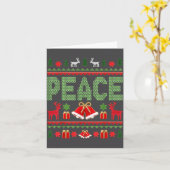 Peace I Come In Peace Couple Matching Ugly Christm カード (黄色い花)