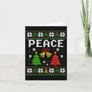Peace I Come In Peace Couple Matching Ugly Christm カード