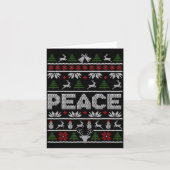 Peace I Come In Peace Couple Matching Ugly Christm カード (正面)