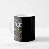 Peace I Come In Peace Couple Matching Ugly Christm コーヒーマグカップ (正面左)