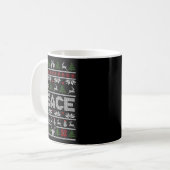 Peace I Come In Peace Couple Matching Ugly Christm コーヒーマグカップ (正面左)