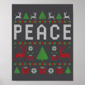 Peace I Come In Peace Couple Matching Ugly Christm ポスター (正面)