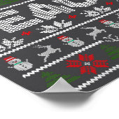 Peace I Come In Peace Couple Matching Ugly Christm ポスター (角)