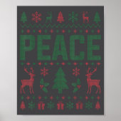 Peace I Come In Peace Couple Matching Ugly Christm ポスター (正面)