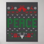 Peace I Come In Peace Couple Matching Ugly Christm ポスター (正面)