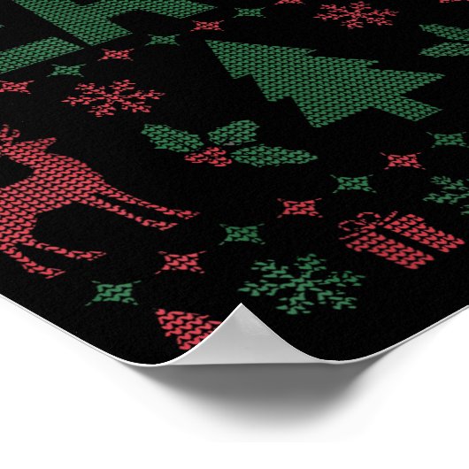 Peace I Come In Peace Couple Matching Ugly Christm ポスター (角)