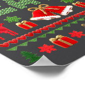 Peace I Come In Peace Couple Matching Ugly Christm ポスター (角)