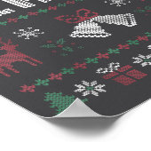 Peace I Come In Peace Couple Matching Ugly Christm ポスター (角)