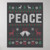 Peace I Come In Peace Couple Matching Ugly Christm ポスター (正面)