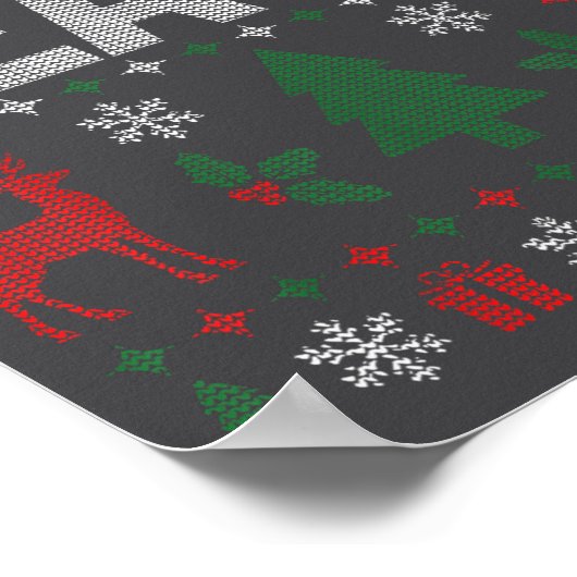 Peace I Come In Peace Couple Matching Ugly Christm ポスター (角)