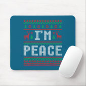 Peace I Come In Peace Couple Matching Ugly Christm マウスパッド (マウス)