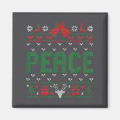 Peace I Come In Peace Couple Matching Ugly Christm マグネット (正面)