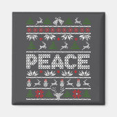 Peace I Come In Peace Couple Matching Ugly Christm マグネット (正面)