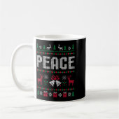 Peace I Come In Peace Matching Couple Ugly Merry C コーヒーマグカップ (左)