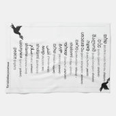 Peace in 17 languages spoken by Jews キッチンタオル (横)