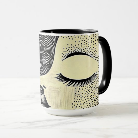 Peace in Bloom Abstract Mug マグカップ (正面右)