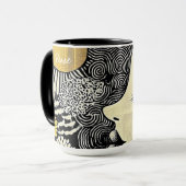 Peace in Bloom Abstract Mug マグカップ (正面左)