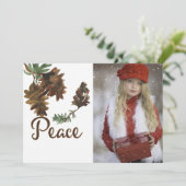 Peace in Christmas Holiday Photo Card シーズンカード (スタンド正面)