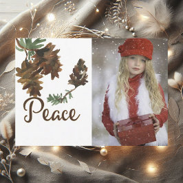 Peace in Christmas Holiday Photo Card シーズンカード