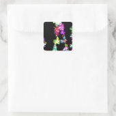「PEACE」 in Flowers Artプリント製品 スクエアシール (バッグ)