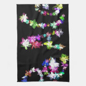 「PEACE」in Flowers Artプリント キッチンタオル (縦)