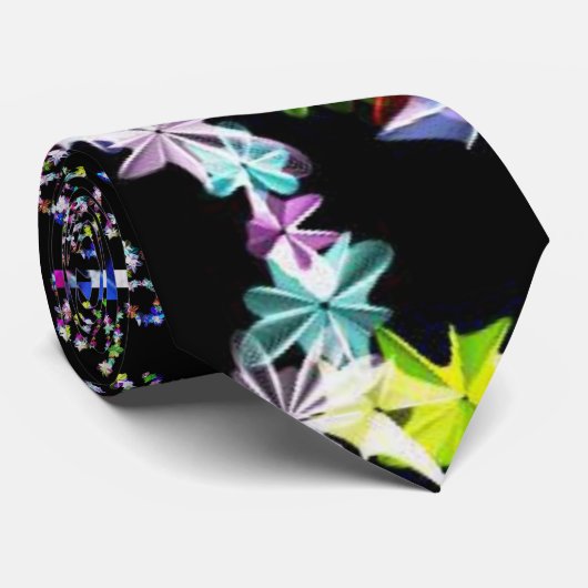 「PEACE」in Flowers Artプリント ネクタイ (ロール)