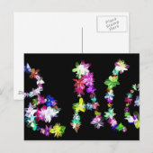 「PEACE」in Flowers Artプリント ポストカード (正面/裏面)